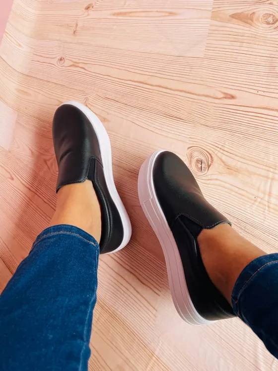 Slip-on Preto visto de cima